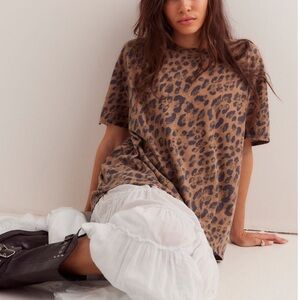 Free People Nina Leopard Print Tee
